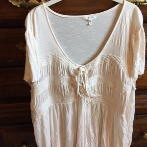 Mauric'es White Flowy Blouse